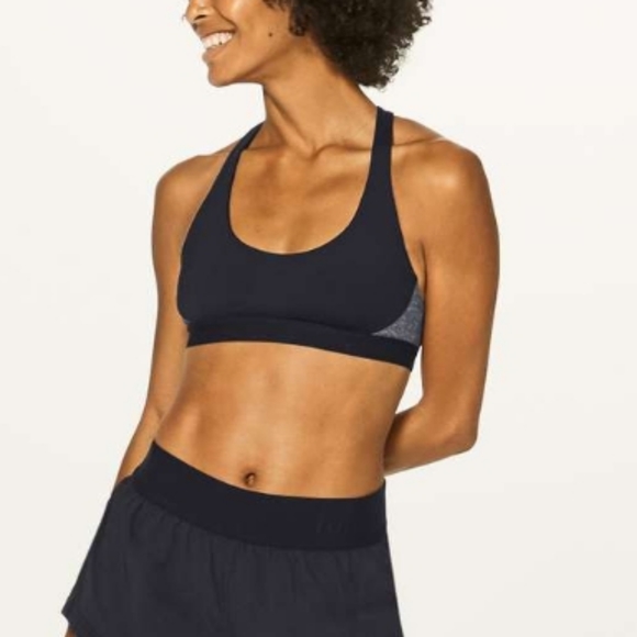 lululemon athletica Other - Lululemon Box It out Gray Black Strappy Bra